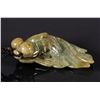Image 1 : Chinese Fine Carved Green Jadeite Gold Fish