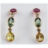 Image 1 : 3.60ct Assorted Gem Earrings CRV $3500