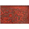 Image 3 : Chinese Red Lacquer Carved Dragons Tray