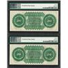 Image 2 : Matching Fancy Serial Set of 1872 $20 South Carolina Obsolete Notes PMG Gem Unc