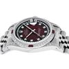 Image 5 : Rolex Mens Stainless Steel Red Vignette Diamond & Ruby Datejust Wristwatch