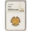 Image 1 : 1915-S $5 Indian Head Half Eagle Gold Coin NGC AU58