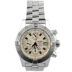 Breitling Mens Avenger Skyland Stainless Steel 45mm White Dial Watch