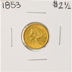 1853 $2 1/2 Liberty Head Quarter Eagle Gold Coin