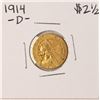 Image 1 : 1914-D $2 1/2 Indian Head Quarter Eagle Gold Coin