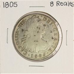 1805 Mexico Carlous IIII 8 Reales Silver Coin