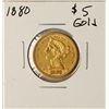 Image 1 : 1880 $5 Liberty Head Half Eagle Gold Coin