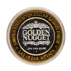 .999 Fine Silver Golden Nugget Las Vegas, Nevada $10 Limited Edition Gaming Toke