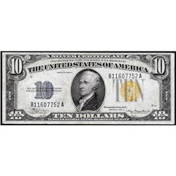 1934A $10 North Africa WWII Emergency Issue Silver Certificate Note
