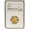 Image 1 : 1908 $2 1/2 Indian Head Quarter Eagle Gold Coin AU55