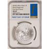 Image 1 : 2018 South Africa Krugerrand Silver Coin NGC MS69 First Day of Issue