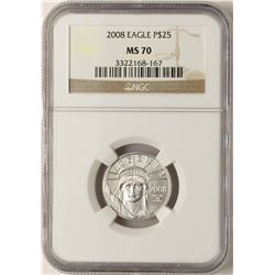 2008 $25 Platinum American Eagle Coin NGC MS70