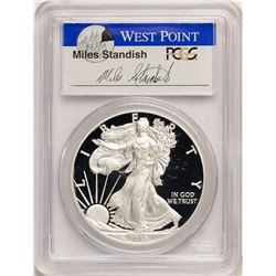 2015-W $1 Proof American Silver Eagle Coin PCGS PR70DCAM W/Miles Standish Signat
