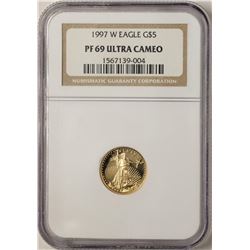 1997-W $5 Proof American Gold Eagle Coin NGC PF69 Ultra Cameo