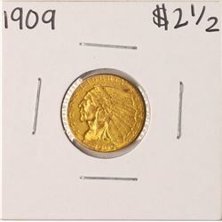 1909 $2 1/2 Indian Head Quarter Eagle Gold Coin