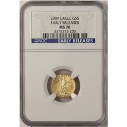 2009 $5 American Gold Eagle Coin NGC MS70 Early Releases