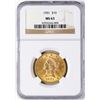 Image 1 : 1901 $10 Liberty Head Eagle Gold Coin NGC MS63