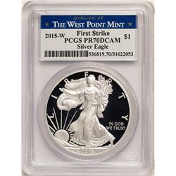 2015-W $1 Proof American Silver Eagle Coin PCGS PR70DCAM First Strike