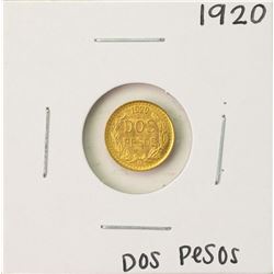 1920 Mexico Dos Pesos Gold Coin