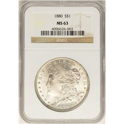 1880 $1 Morgan Silver Dollar Coin NGC MS63