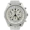 Image 1 : Breitling Mens Bentley Motors T Stainless Steel 49mm White Dial Watch