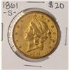 Image 1 : 1861-S $20 Liberty Head Double Eagle Gold Coin