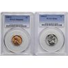 Image 1 : Lot of 1949-S Lincoln Wheat Cent & 1949-S Jefferson Nickel Coins PCGS MS66