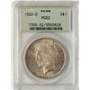 Image 1 : 1922-D $1 Peace Silver Dollar Coin PCGS MS62 Old Green Holder