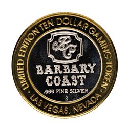 .999 Fine Silver Barbary Coast Las Vegas, Nevada $10 Limited Edition Gaming Toke