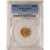 Image 1 : 1854 Type 2 $1 Indian Princess Head Gold Dollar Coin NGC PCGS AU53