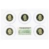 Image 2 : Set of 2008-S (5) Coin Proof State Quarter Coins PCGS PR69DCAM