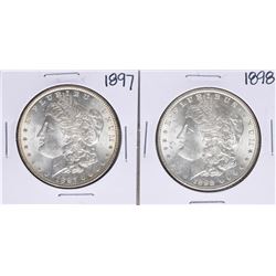 Lot of 1897-1898 $1 Morgan Silver Dollar Coins