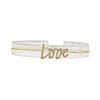 Image 1 : 14KT Yellow Gold "Love" 0.30 ctw Diamond Bracelet