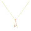Image 1 : 14KT Yellow Gold 0.22 ctw Diamond Pendant with Chain