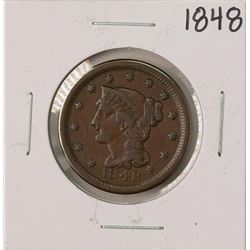 1848 Braided Hair Large Cent Coin