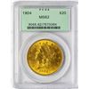 Image 1 : 1904 $20 Double Eagle Gold Coin PCGS MS62
