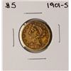 Image 1 : 1901-S $5 Liberty Head Half Eagle Gold Coin