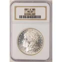 1881-S $1 Morgan Silver Dollar Coin NGC MS67