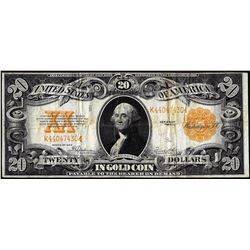 1922 $20 Gold Certificate Note