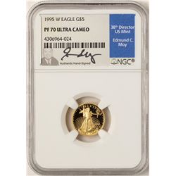 1995-W $5 American Gold Eagle Proof Coin NGC PF70 W/Edmund C. Moy Signature