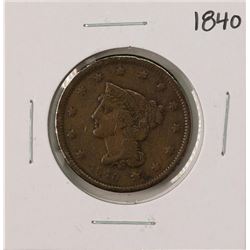 1840 Braided Hair Large Cent Coin