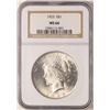 Image 1 : 1923 $1 Peace Silver Dollar Coin NGC MS66