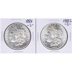 Lot of 1881-S to 1882-S $1 Morgan Silver Dollar Coins