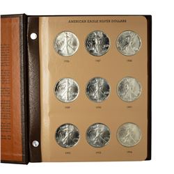 Set of 1986-2019 $1 American Silver Eagle Coins in Dansco Book