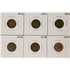 Image 1 : Set of 1873-1879 (No 1877) Indian Head Cent Coins