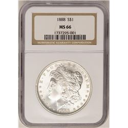 1888 $1 Morgan Silver Dollar Coin NGC MS66
