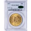 Image 1 : 1872 $20 Liberty Head Double Eagle Gold Coin PCGS MS60 CAC