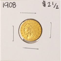 1908 $2 1/2 Indian Head Quarter Eagle Gold Coin