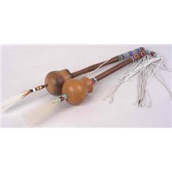 2 Navajo Peyote Rattles