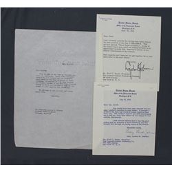 Lyndon B. Johnson and Lady Bird Johnson Signed Letters, 6 7/8" x 6"; June 25 and July 15, 1955